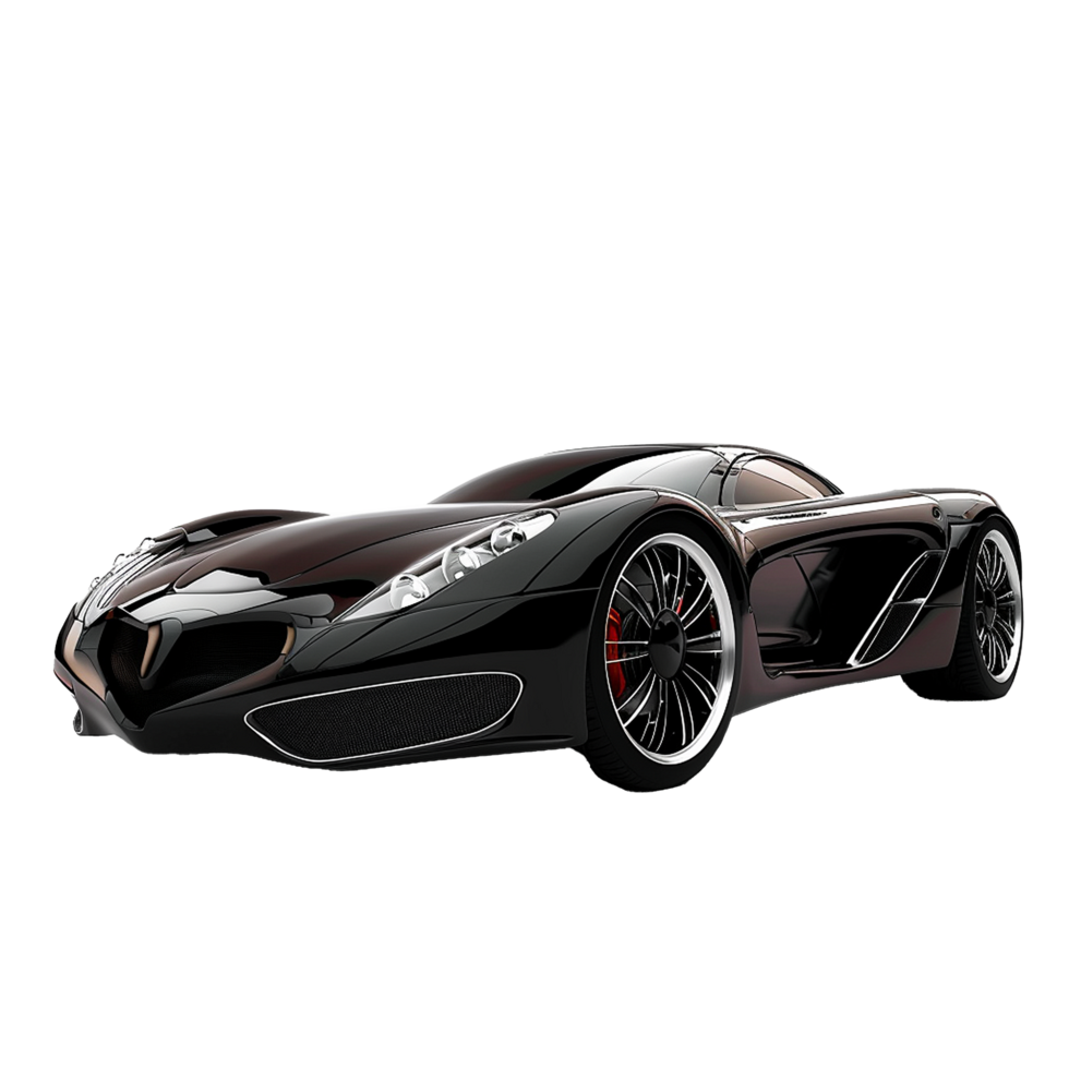 Modern luxury car isolated on transparent background png