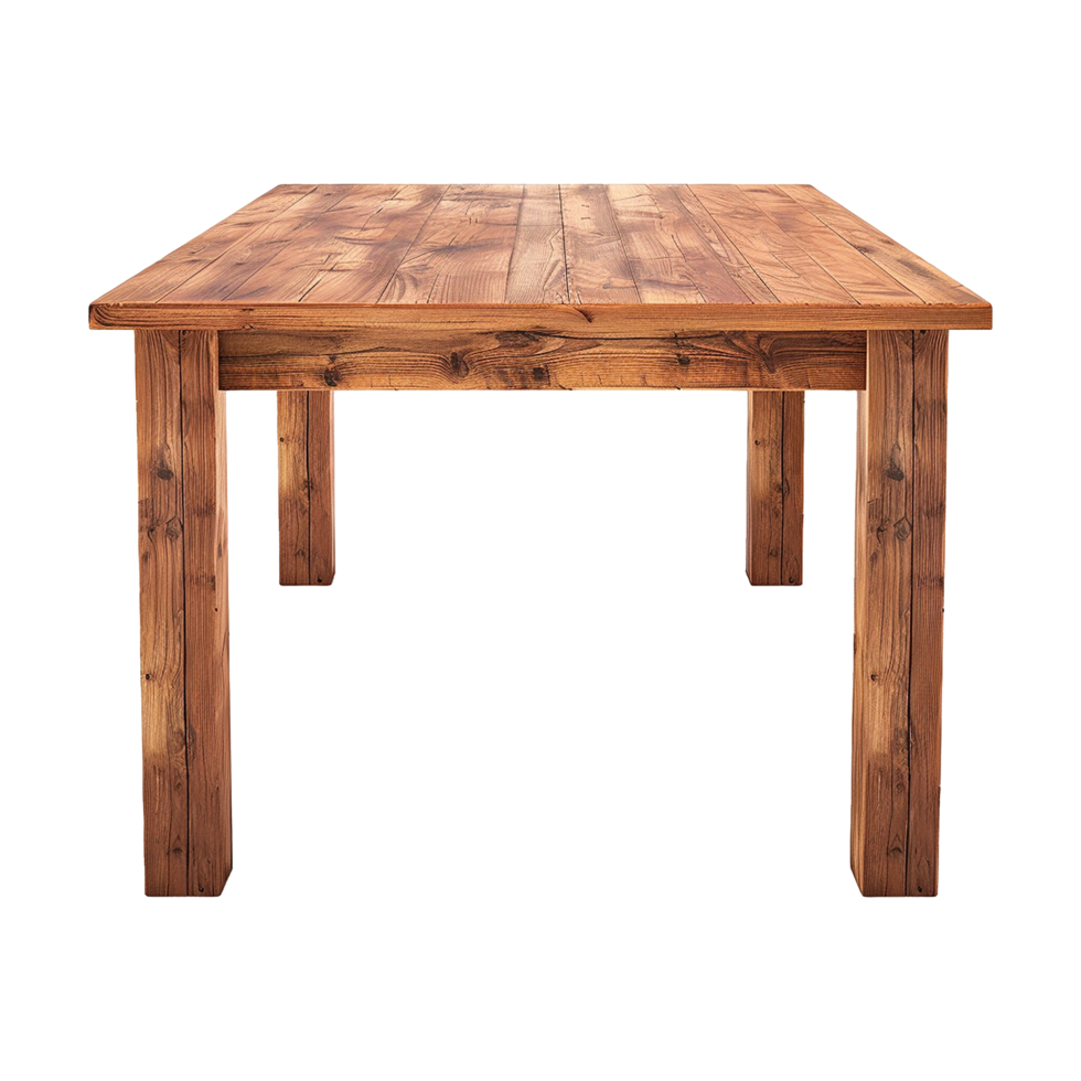 trä- dining tabell isolerat på en transparent bakgrund png