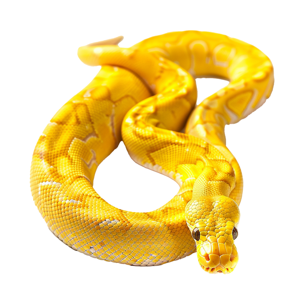 Yellow python snake isolated on transparent background 47242861 PNG