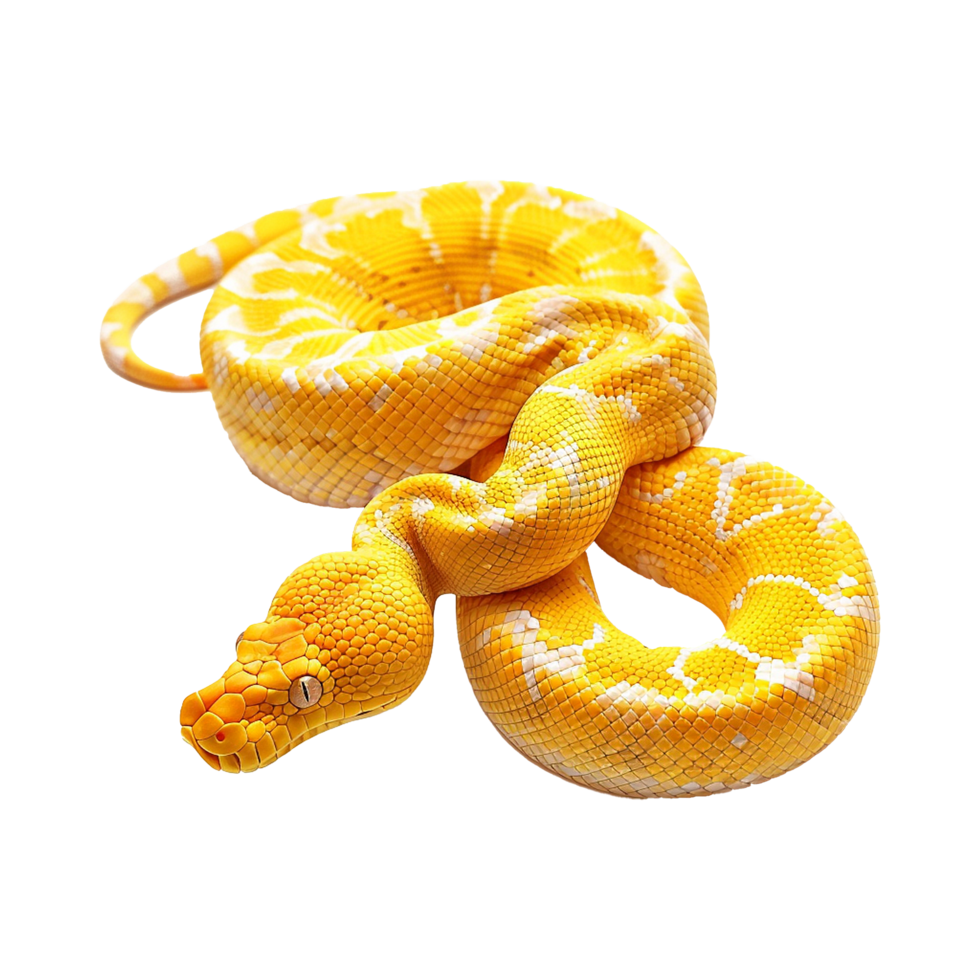 Yellow python snake isolated on transparent background 47242864 PNG