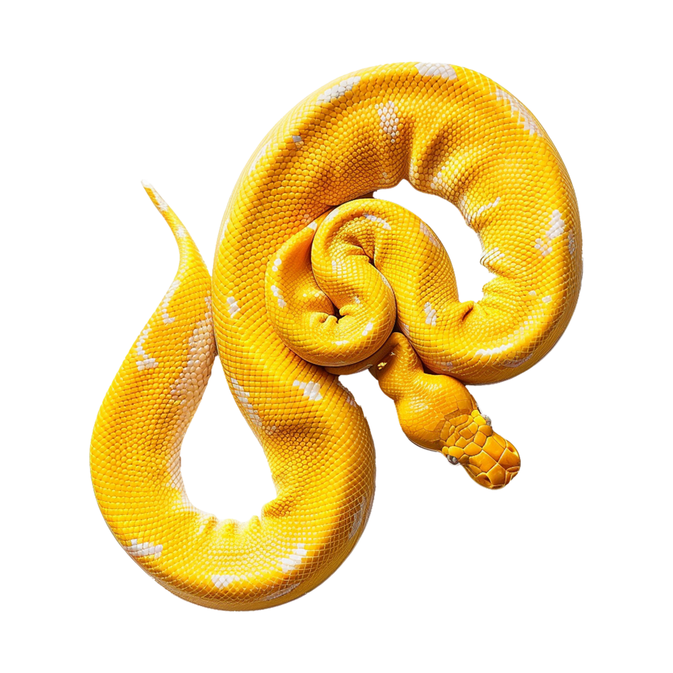 Yellow python snake isolated on transparent background 47242867 PNG