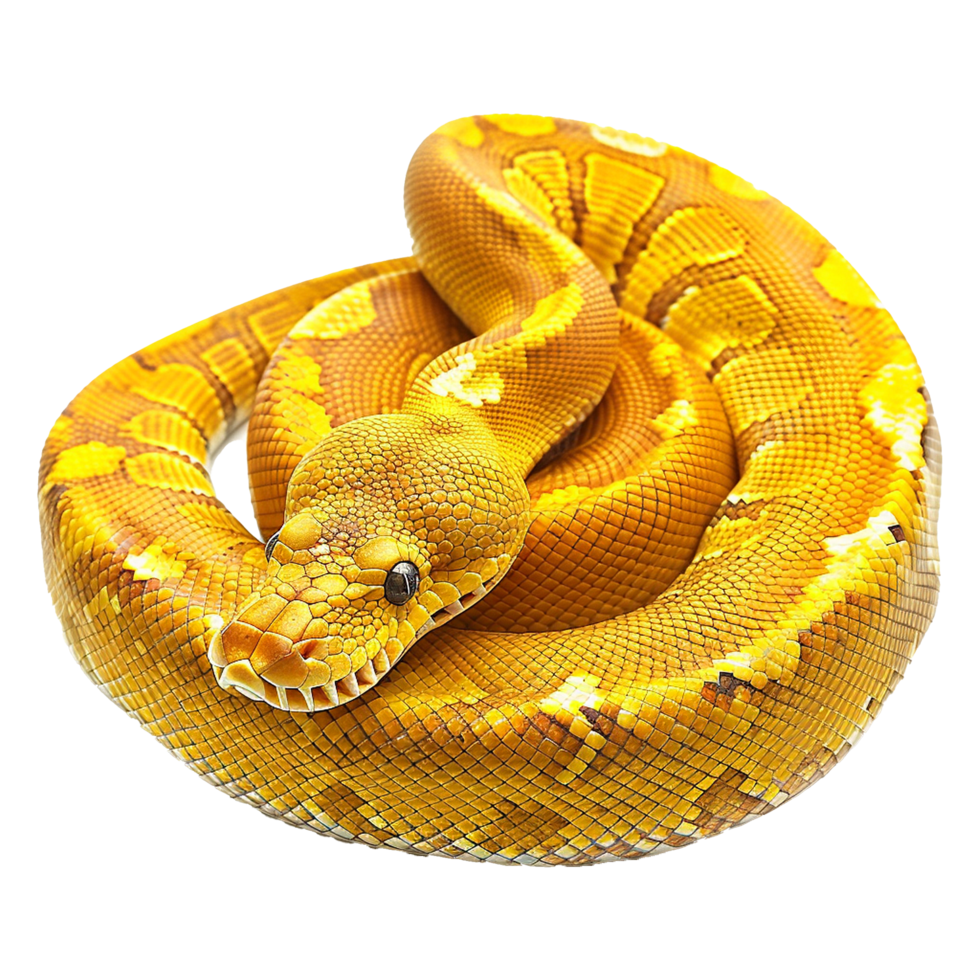 Yellow python snake isolated on transparent background 47242868 PNG