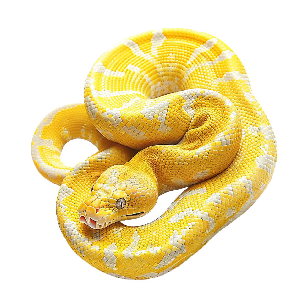 Yellow python snake isolated on transparent background 47242870 PNG