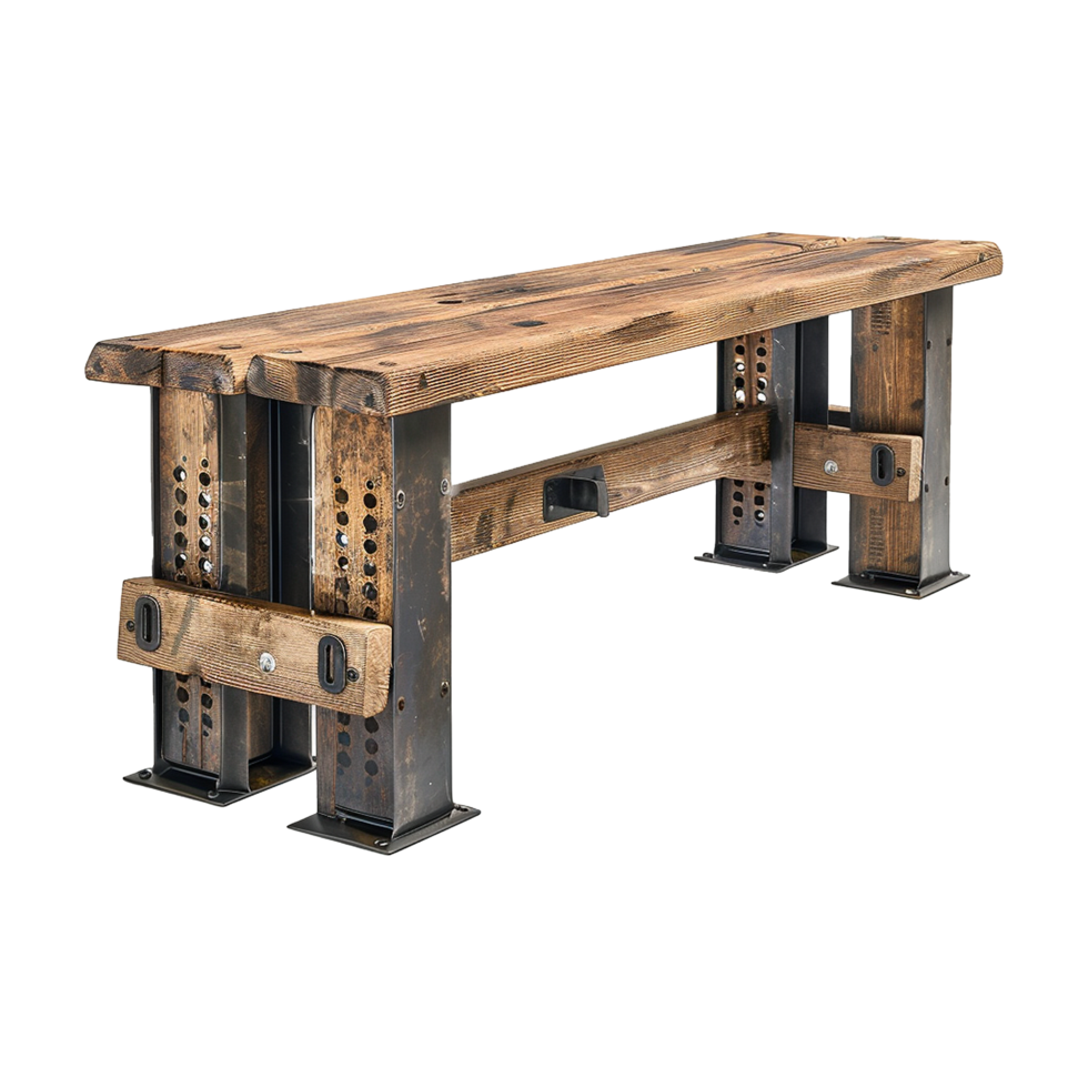 Locker room bench isolated on transparent background png