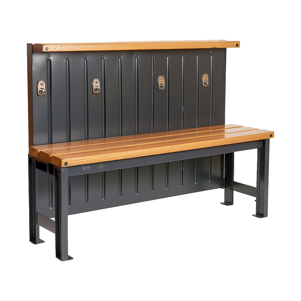 Locker room bench isolated on transparent background png