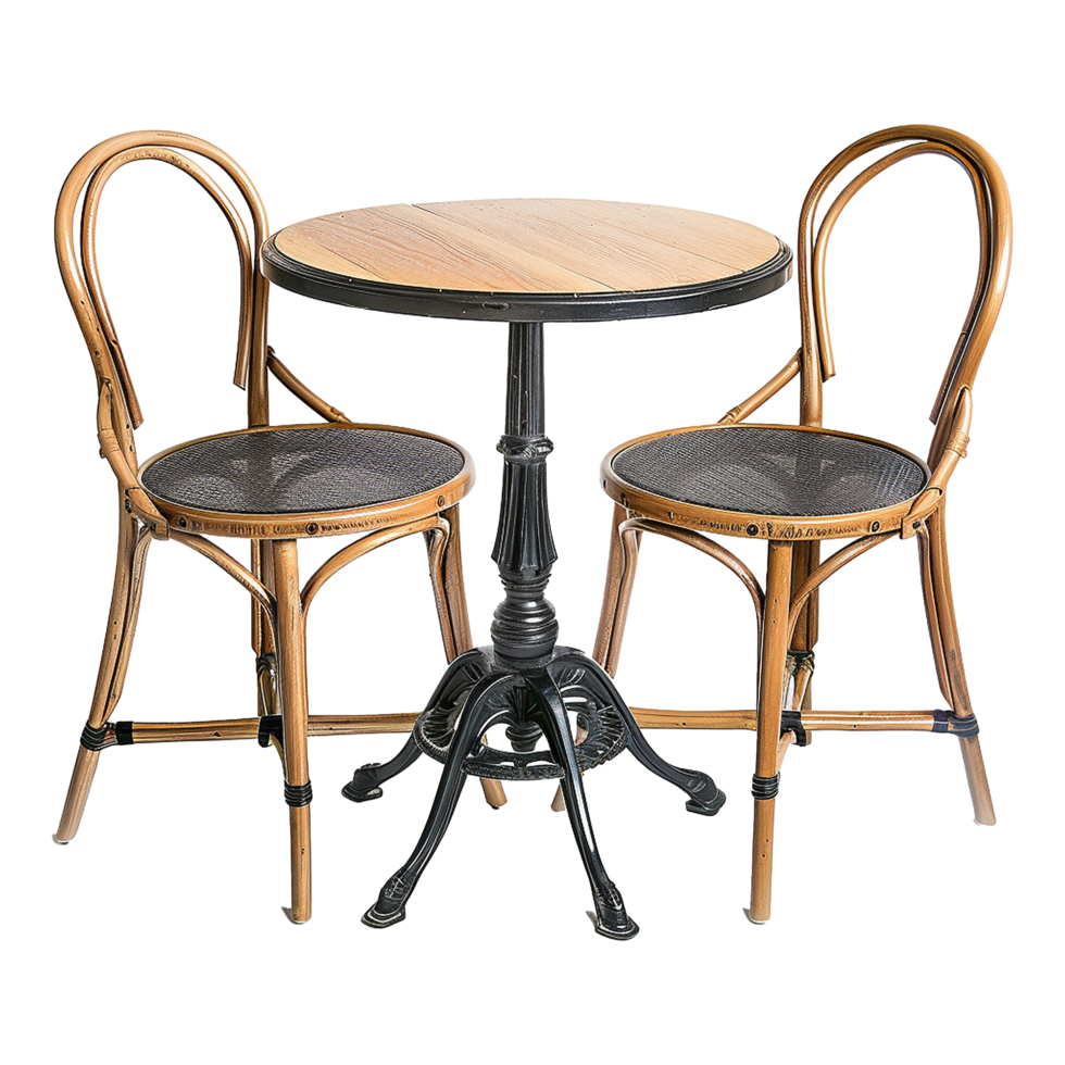 2 seat dining table isolated on transparent background png