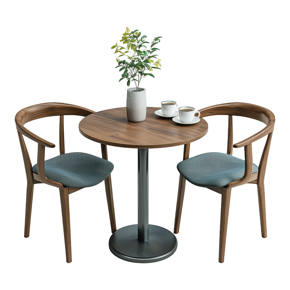 2 seat dining table isolated on transparent background png