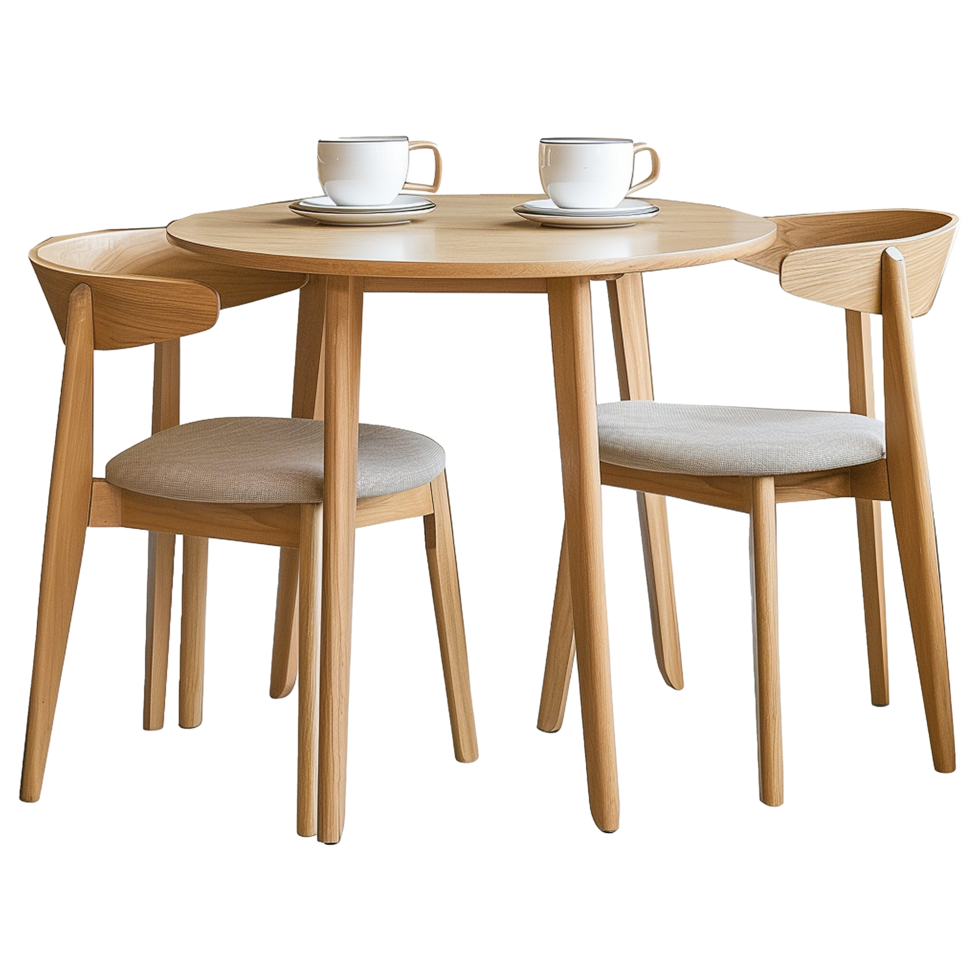 Two seat dining table isolated on transparent background png