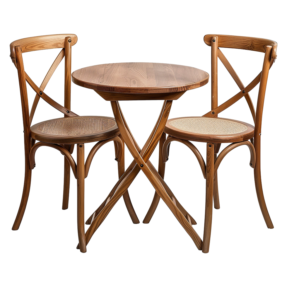 Two seat dining table isolated on transparent background png