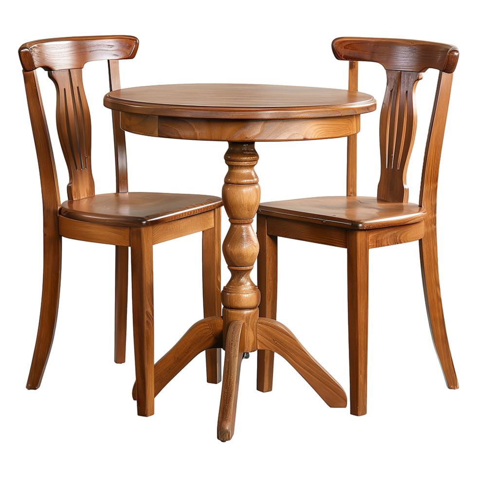 Two seat dining table isolated on transparent background png