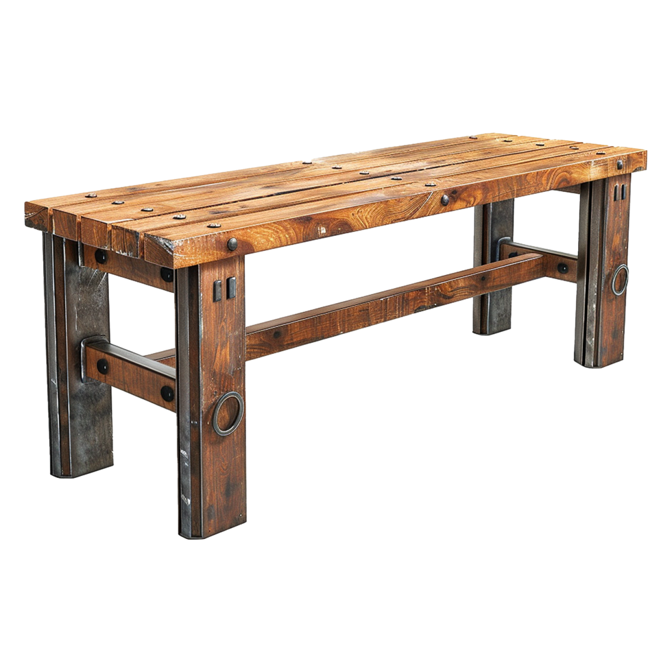 Locker room bench isolated on transparent background png