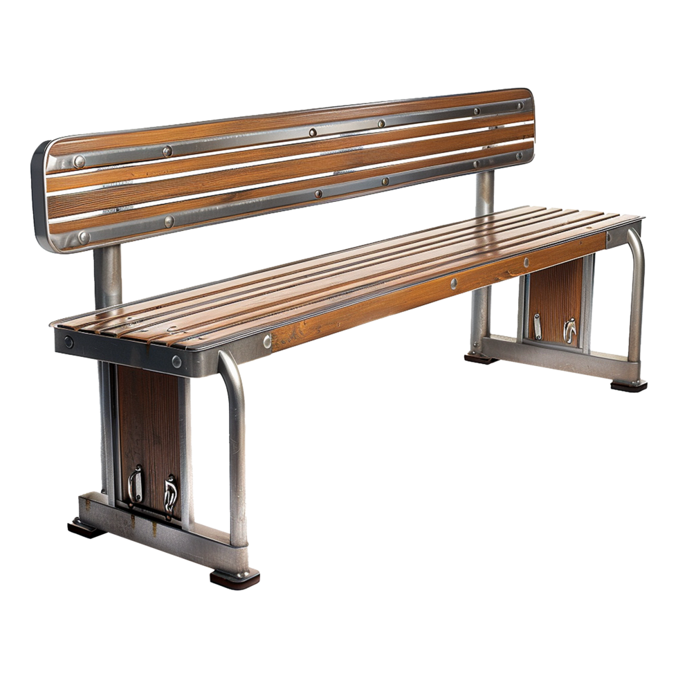 Locker room bench isolated on transparent background png