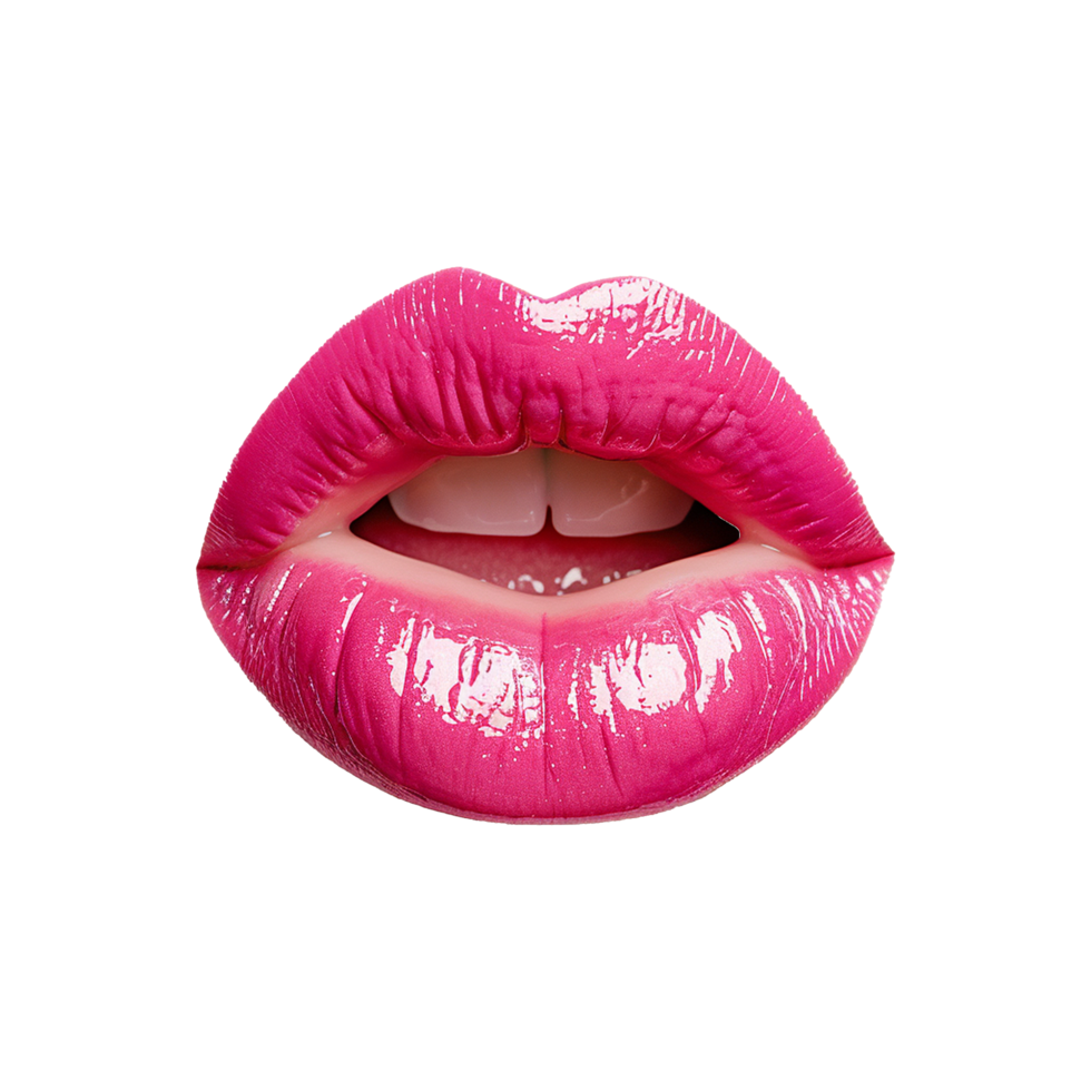 Pink lips isolated on transparent background png