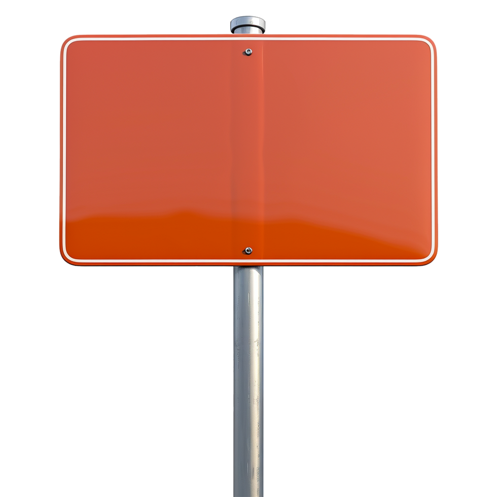Road sign isolated on a transparent background png