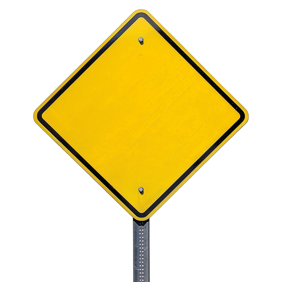 Road sign isolated on a transparent background png