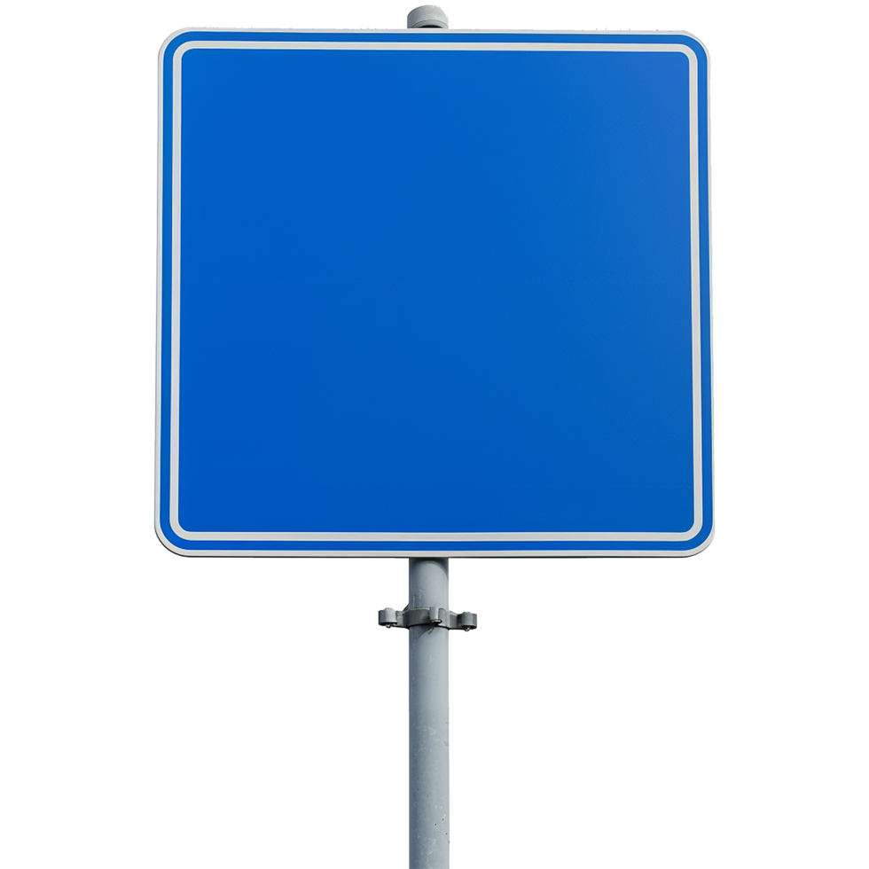 Road sign isolated on a transparent background png