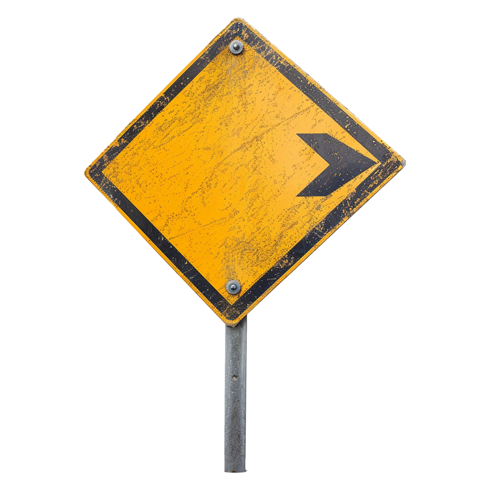 Road sign isolated on a transparent background png