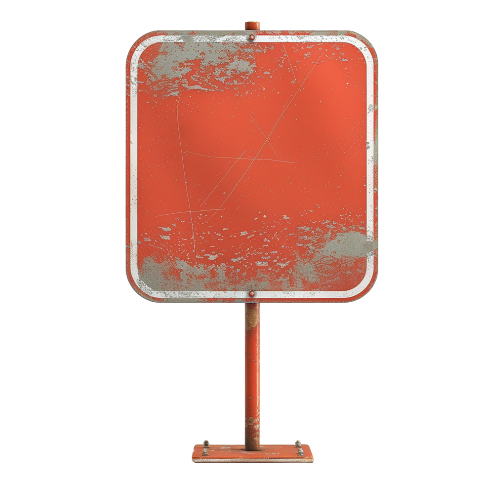Road sign isolated on a transparent background png