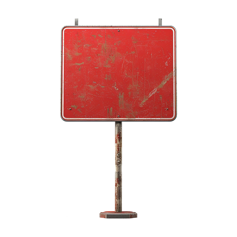 Road sign isolated on a transparent background png