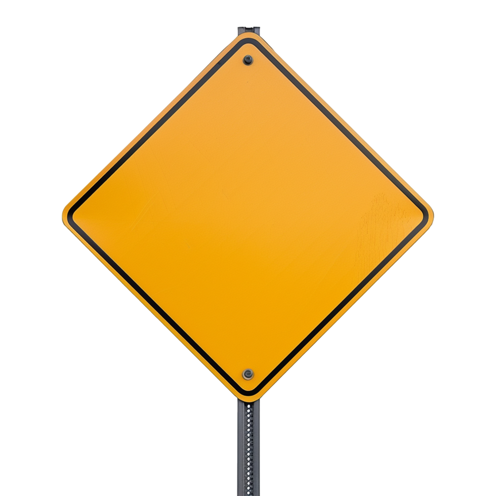 Road sign isolated on a transparent background png
