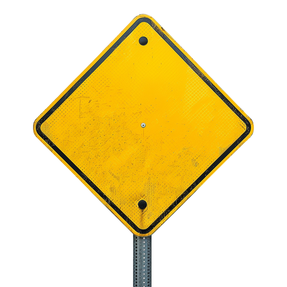 Road sign isolated on a transparent background png