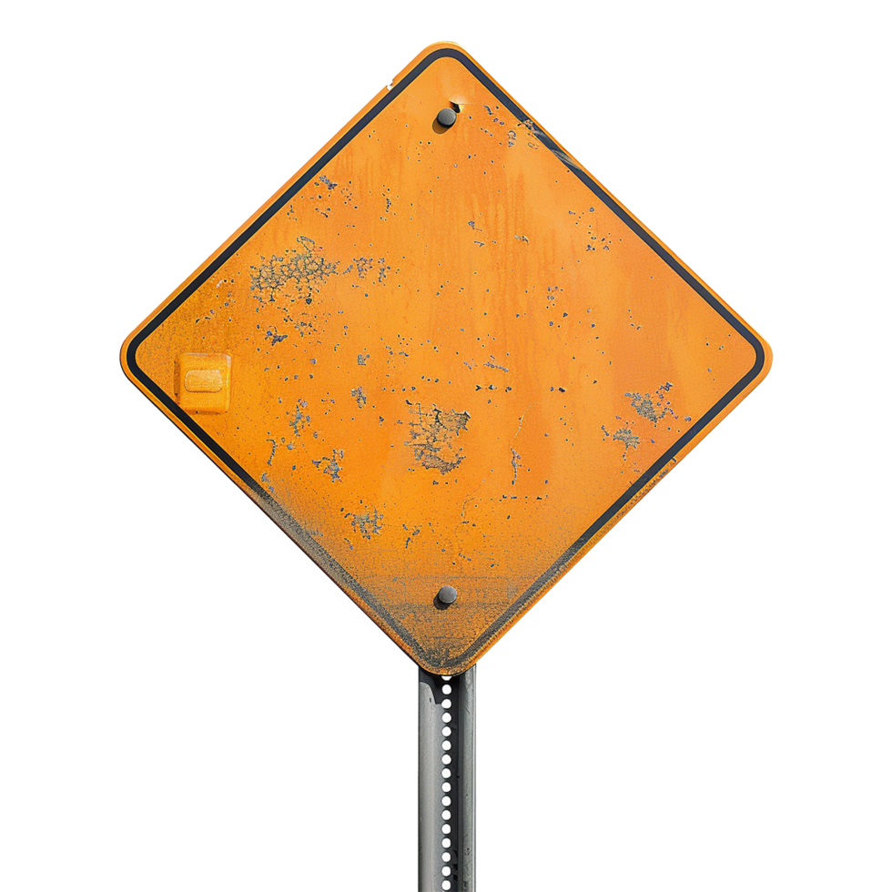Road sign isolated on a transparent background png