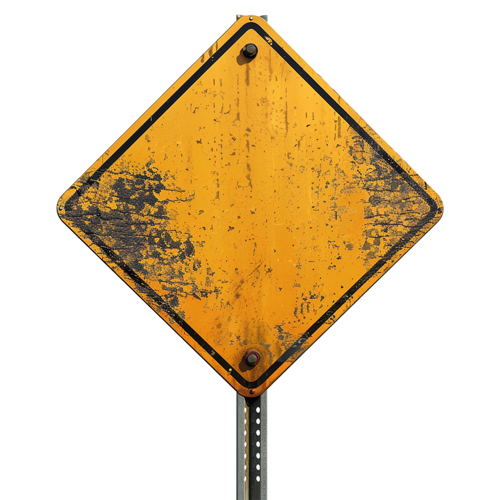 Road sign isolated on a transparent background png
