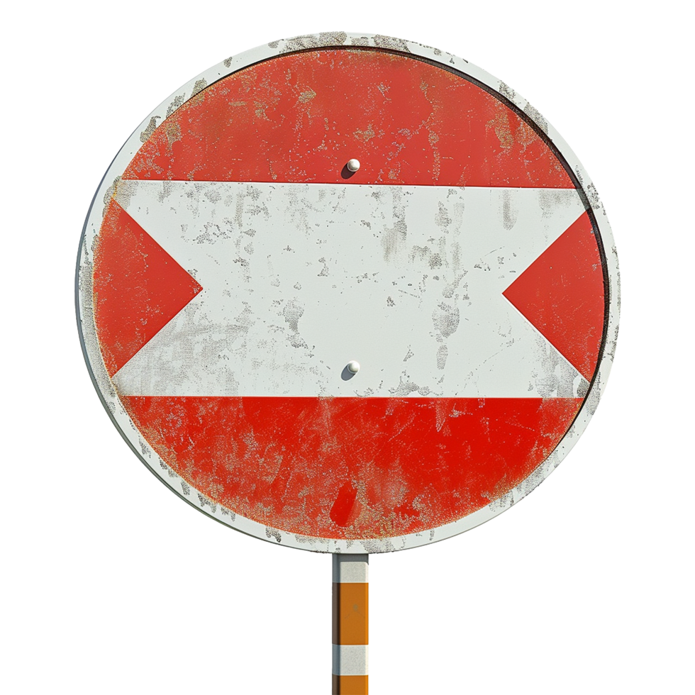 Road sign isolated on a transparent background png