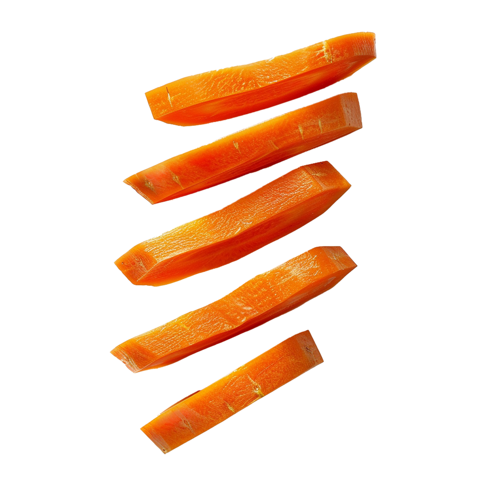 Carrot slices isolated on a transparent background png