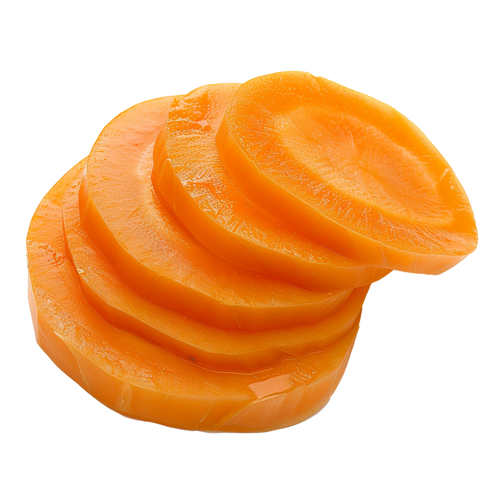 Carrot slices isolated on a transparent background png
