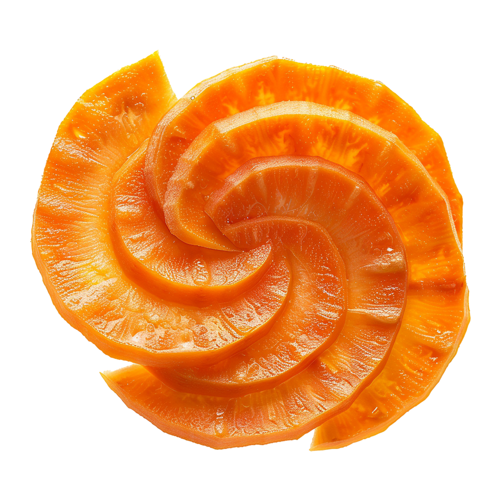 Carrot slices isolated on a transparent background png