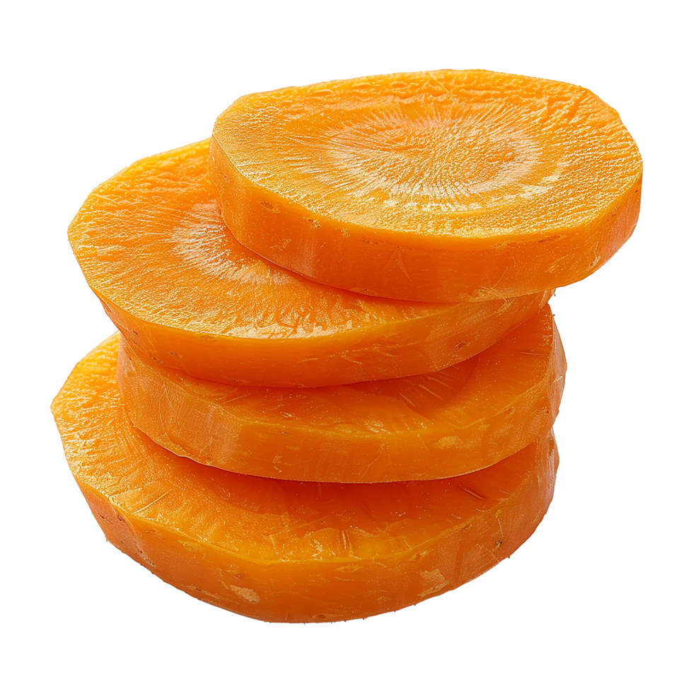 Carrot slices isolated on a transparent background png