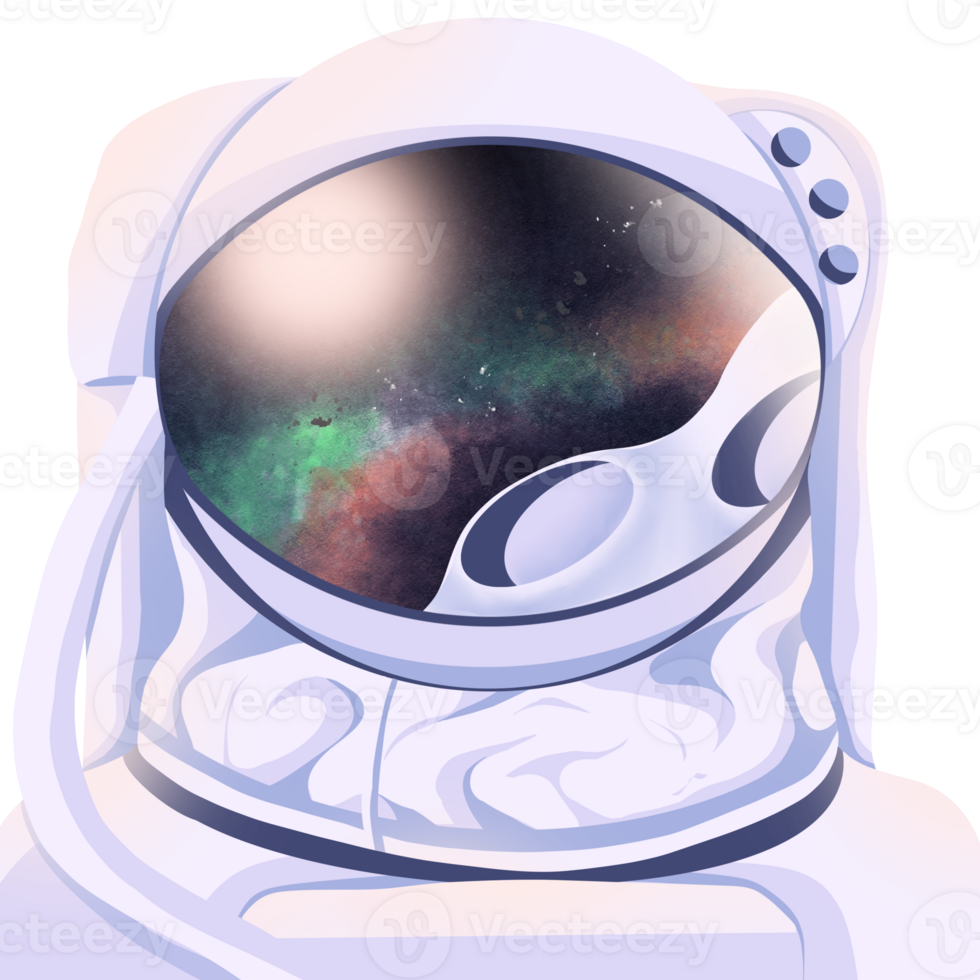 View from outer space and astronauts png