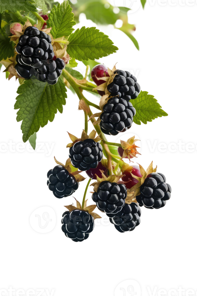 isolated blackberries on transparency background png