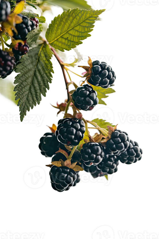 isolated blackberries on transparency background png