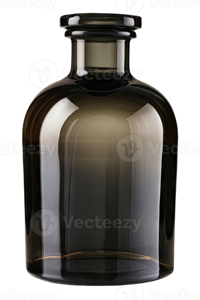 Brown glass bottle with a lid on a Transparent background png