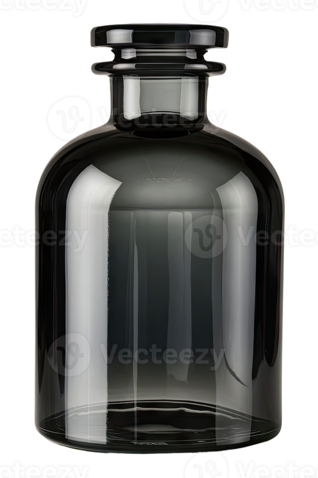Brown glass bottle with a lid on a Transparent background png