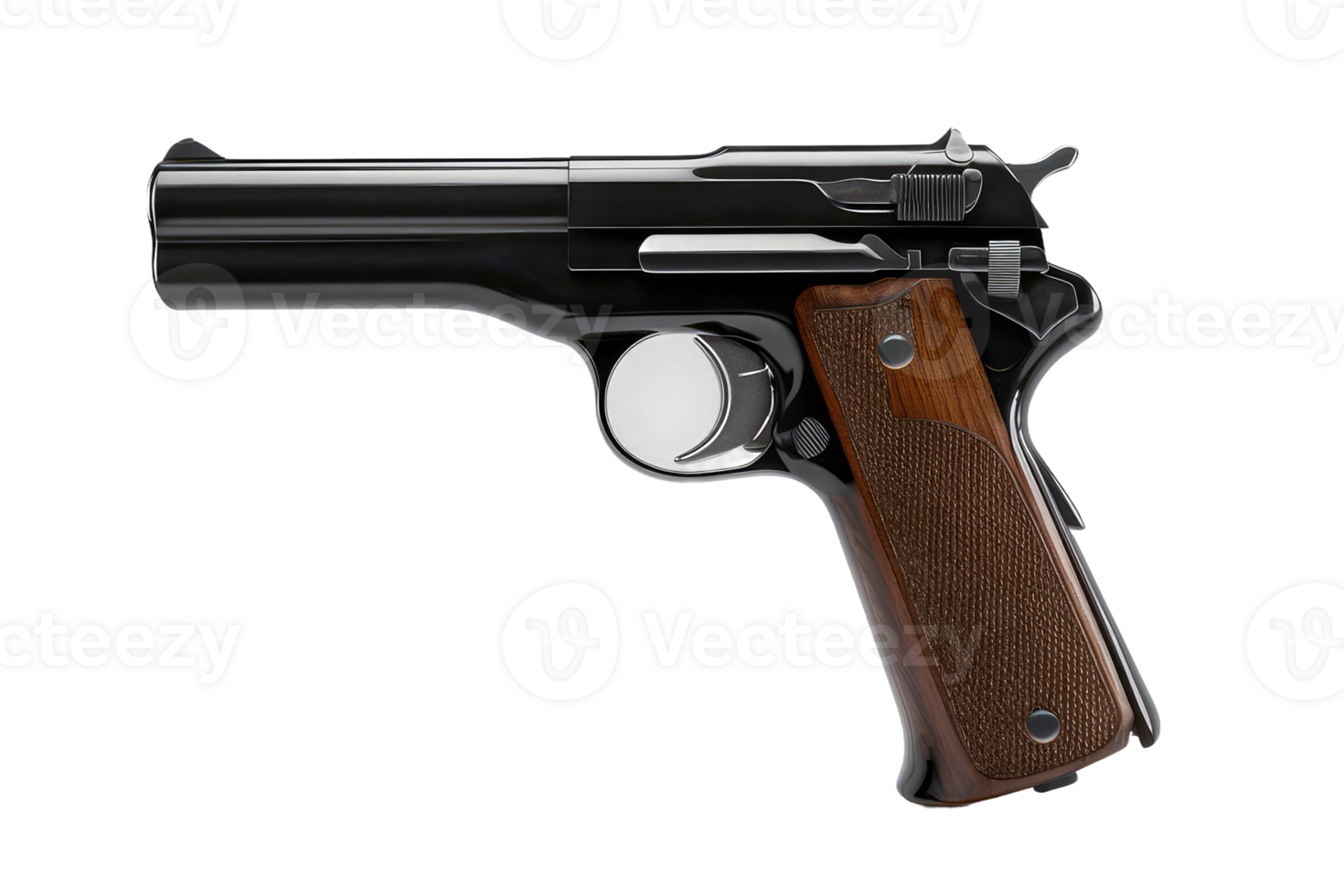 Close-up of a semi-automatic pistol png