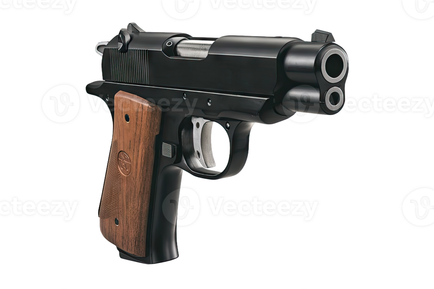 Close-up of a semi-automatic pistol png