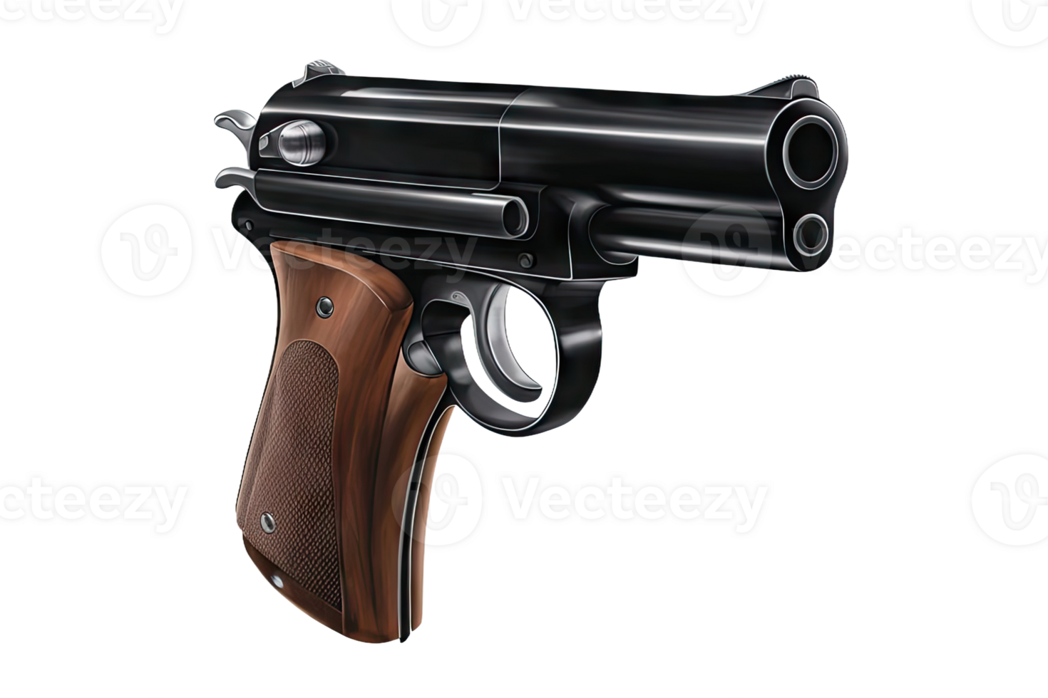 Close-up of a semi-automatic pistol png