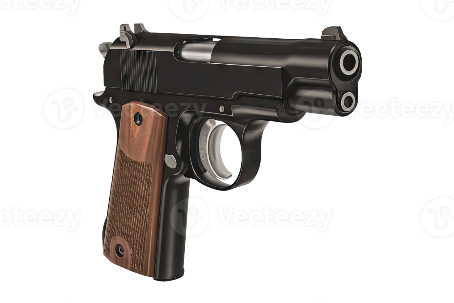 Close-up of a semi-automatic pistol png