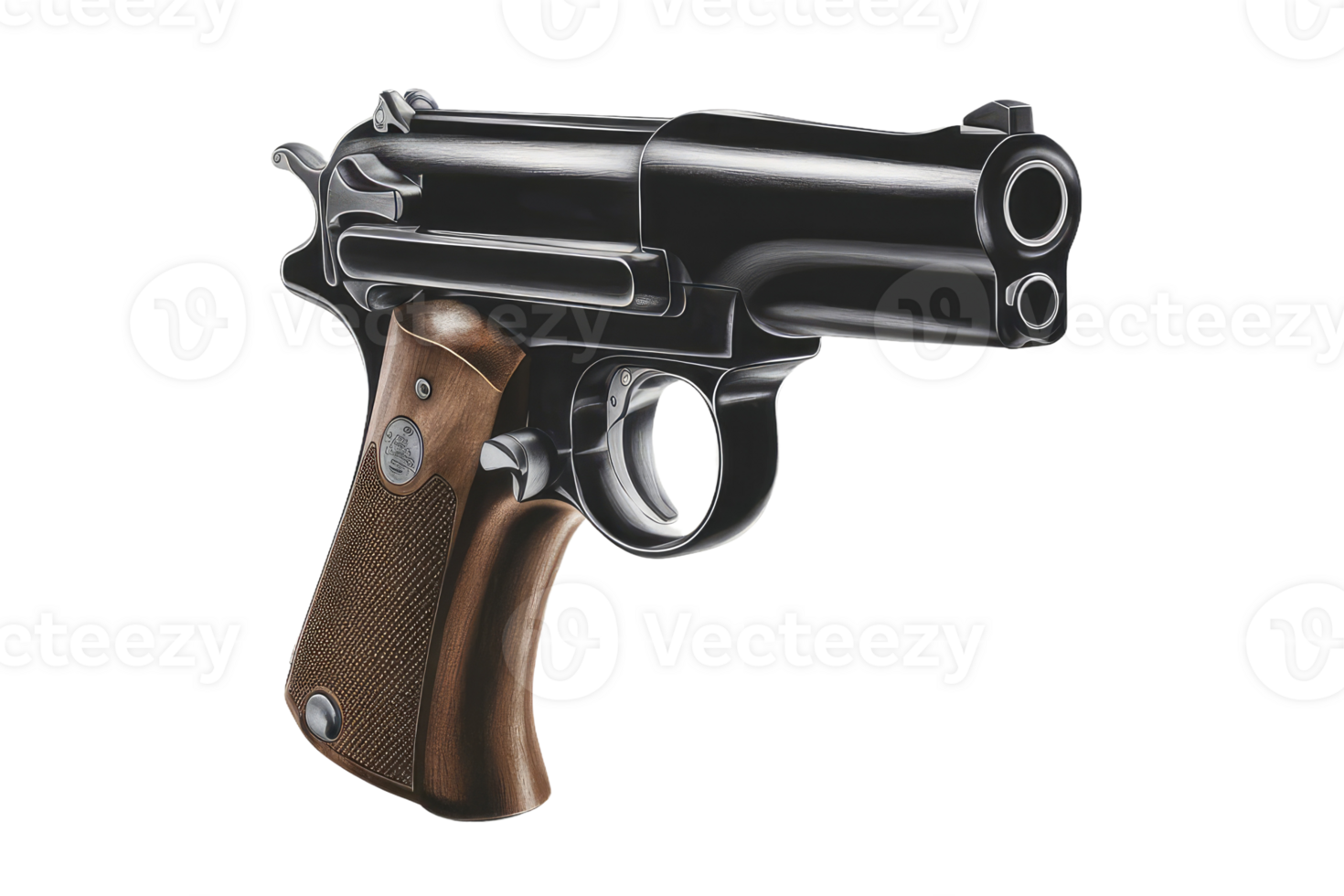 Close-up of a semi-automatic pistol png
