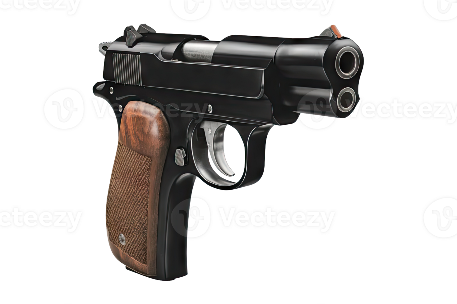 Close-up of a semi-automatic pistol png