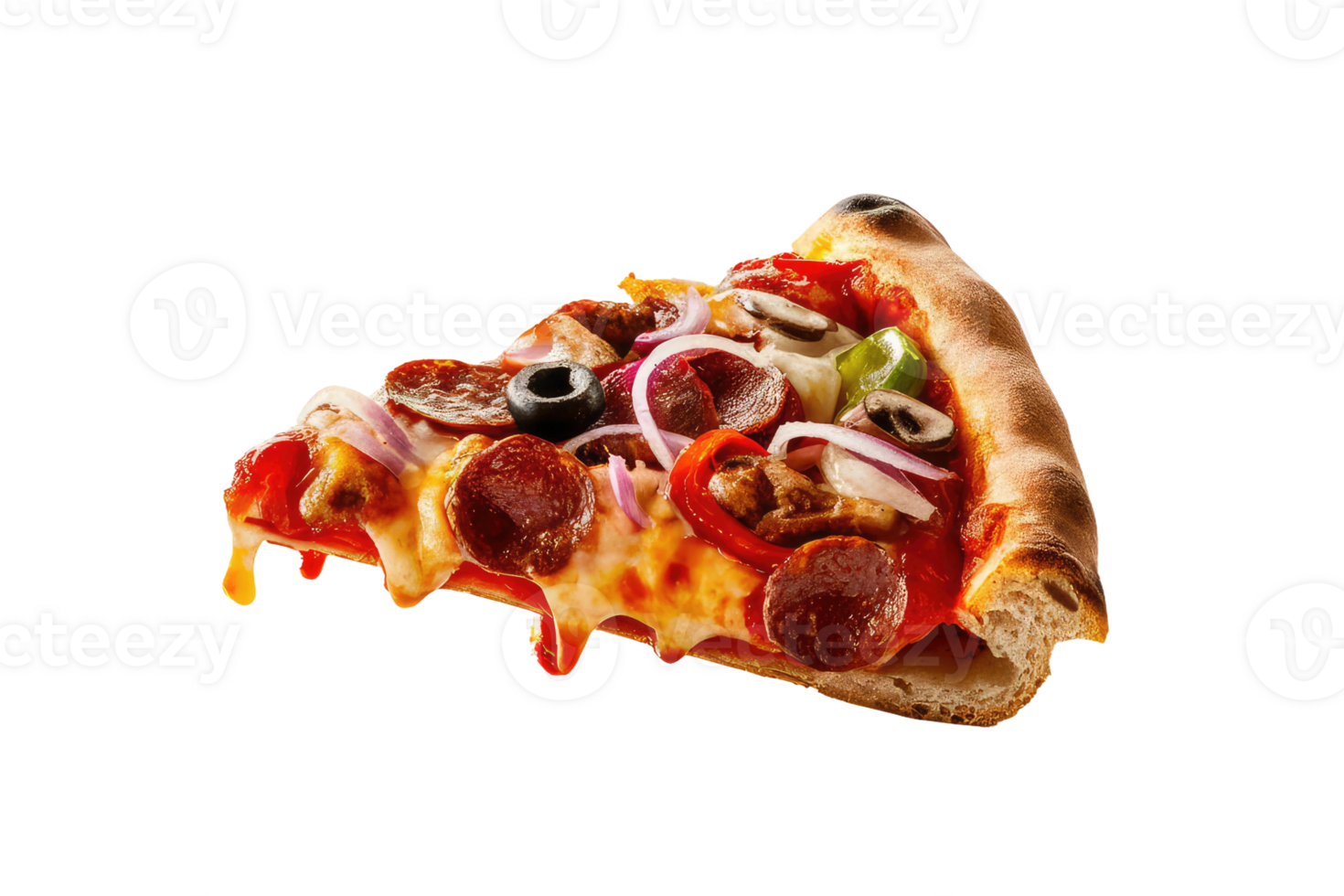 isolated pizza on transparent background png
