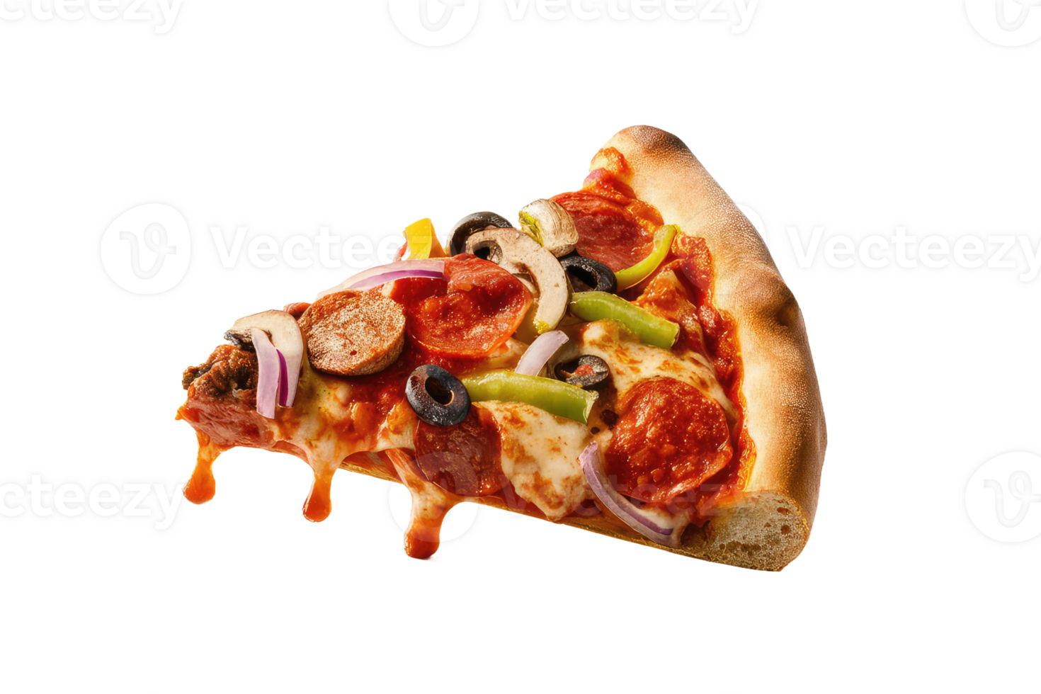 isolated pizza on transparent background png