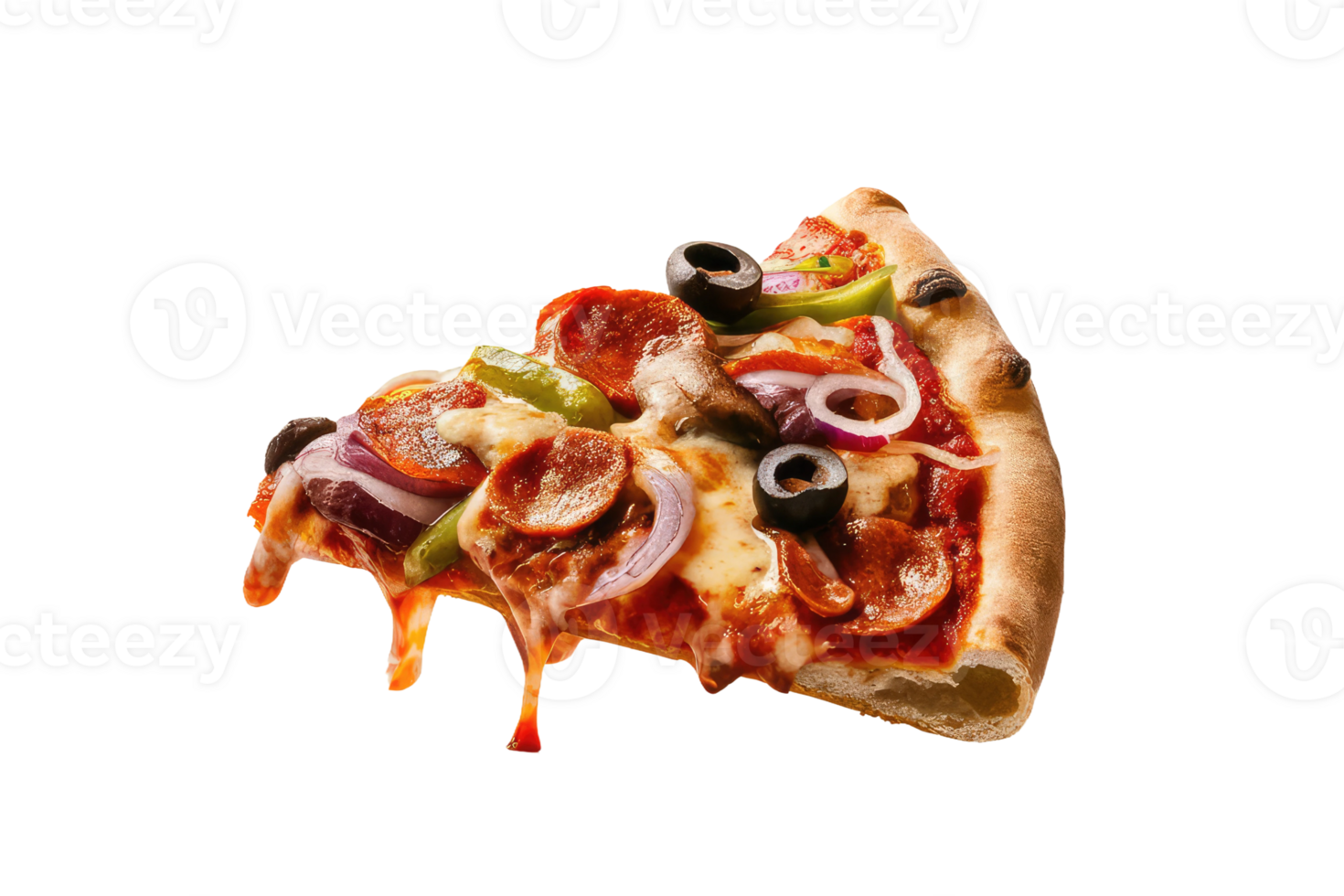 isolated pizza on transparent background png