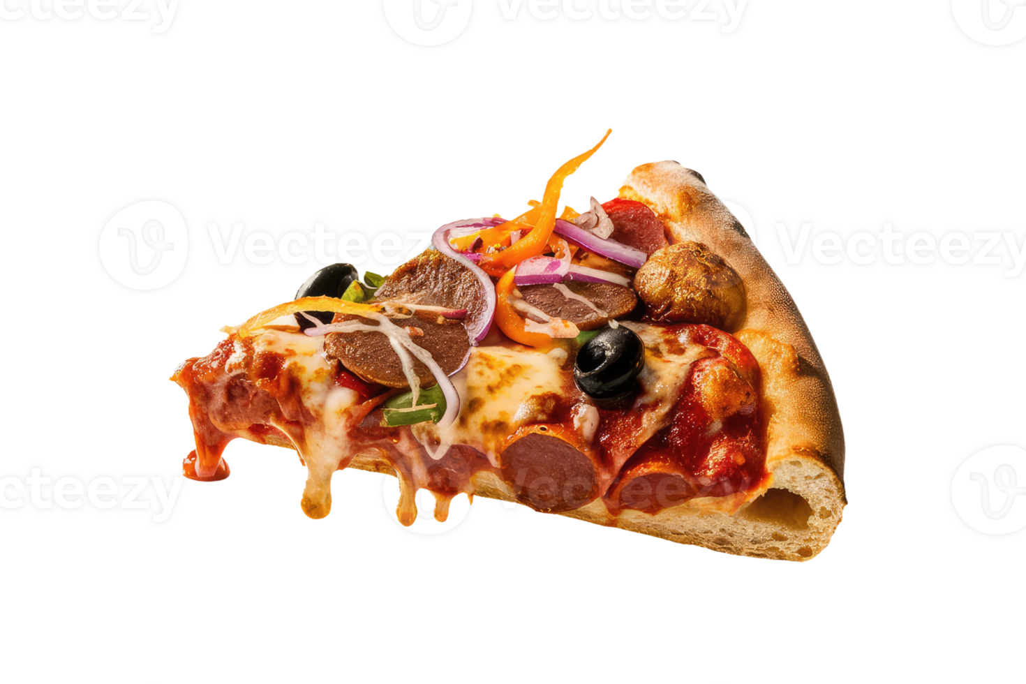 isolated pizza on transparent background png