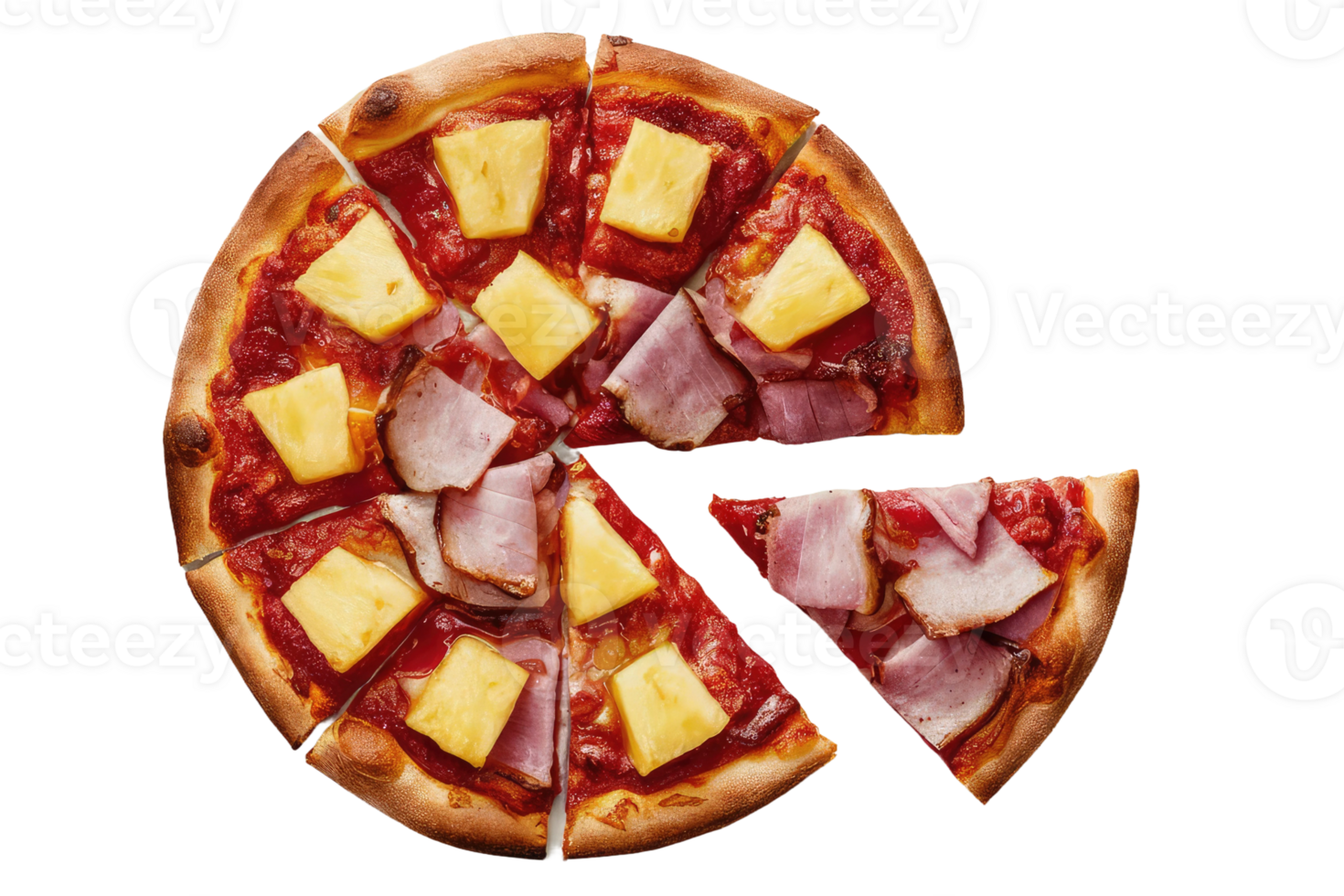 isolated pizza on transparent background png