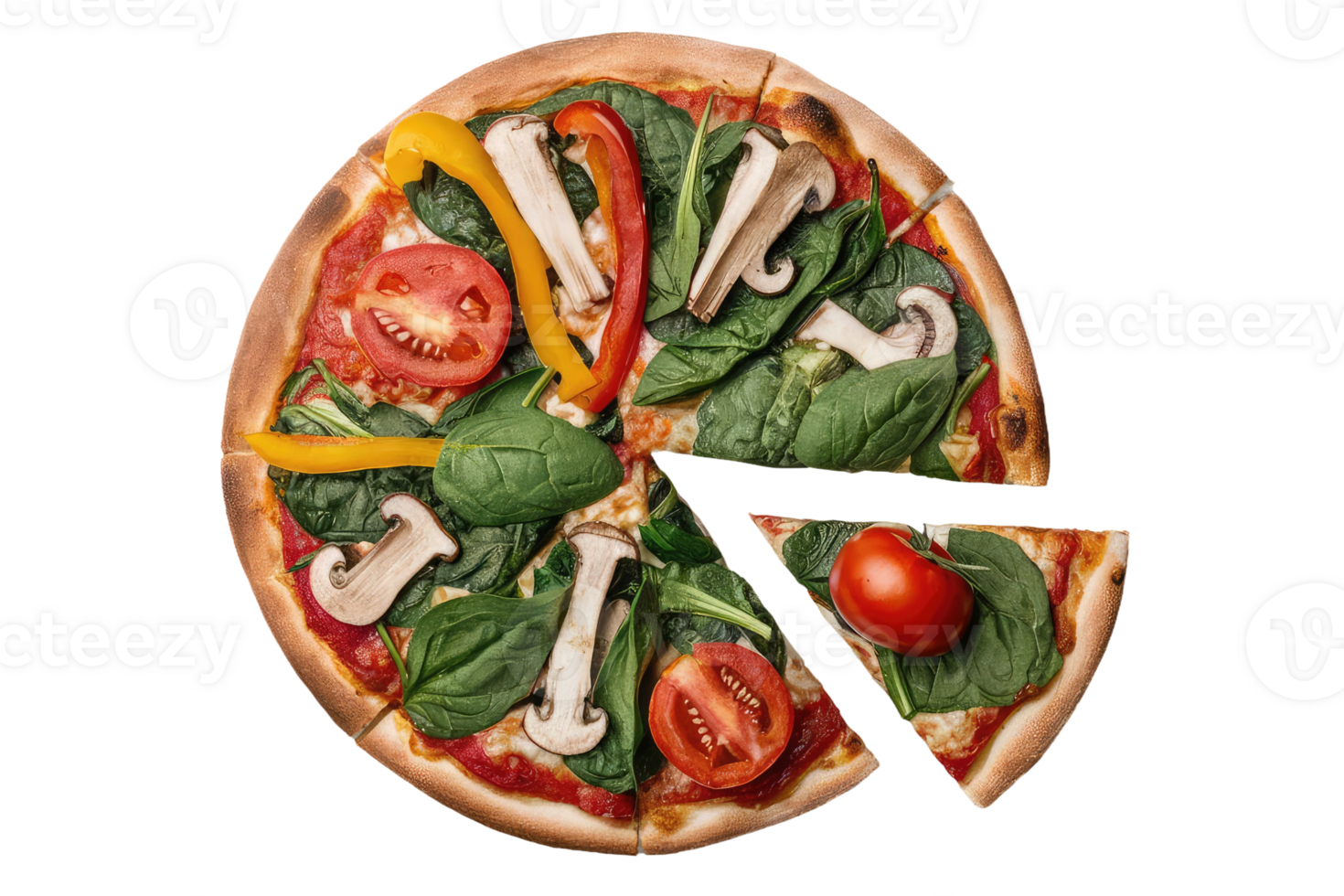 isolated pizza on transparent background png