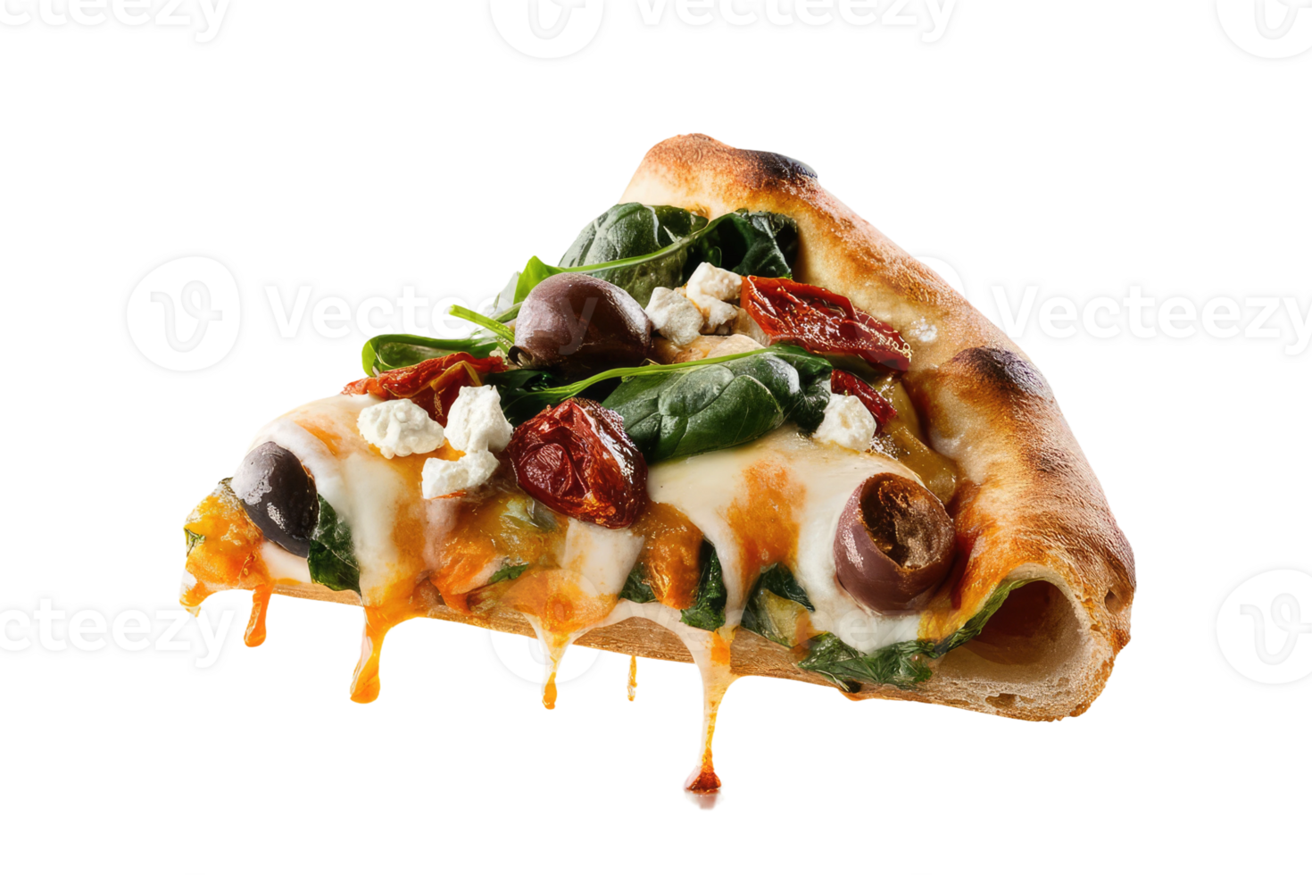 isolated pizza on transparent background png